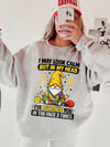 I May Look Calm But In My Head Funny Sarcastic Meditating Gnome T-Shirt Humor Graphic Tee
