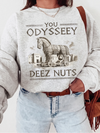 Funny Trojan Horse Meme T-Shirt You Odyssey Deez Nuts Greek Mythology Graphic Tee