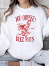 You Odyssey Deez Nuts Funny Greek Mythology Graphic T-Shirt Humorous Spartan Meme Apparel Adult Gag Gift