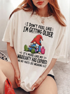 Funny Gnome Warranty Expired T-Shirt Sarcastic Aging Humor Birthday Gift Getting Older Graphic Tee