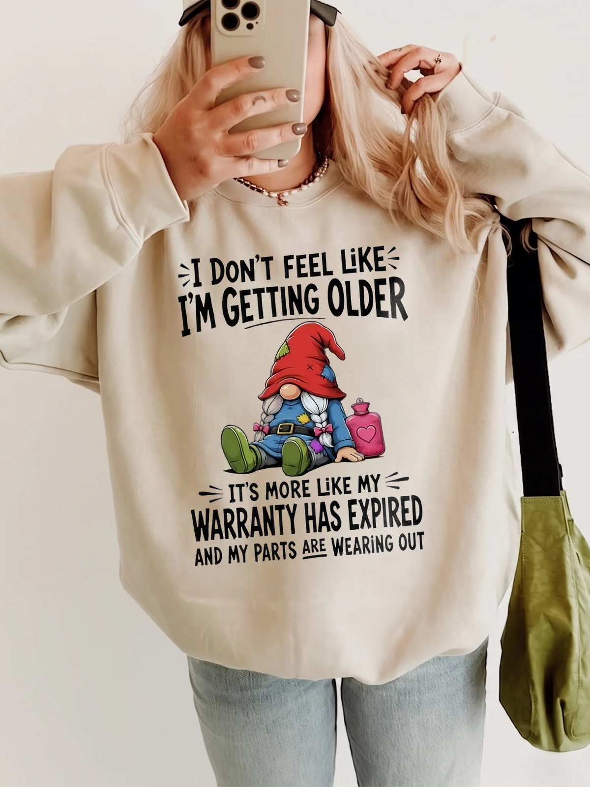 Funny Gnome Warranty Expired T-Shirt Sarcastic Aging Humor Birthday Gift Getting Older Graphic Tee
