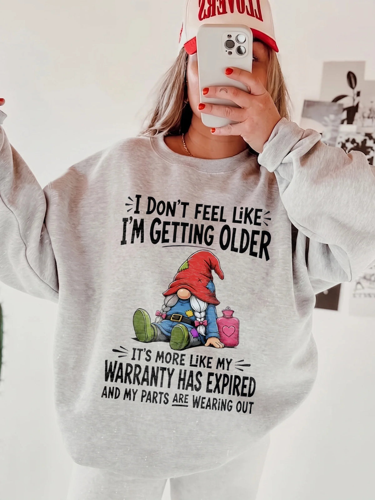 Funny Gnome Warranty Expired T-Shirt Sarcastic Aging Humor Birthday Gift Getting Older Graphic Tee
