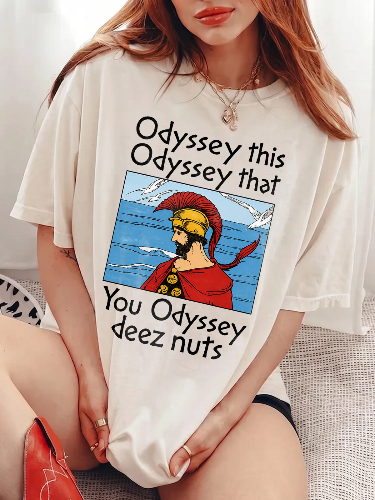 Odyssey This That You Odyssey Deez Nuts Funny Greek Mythology Graphic T-Shirt