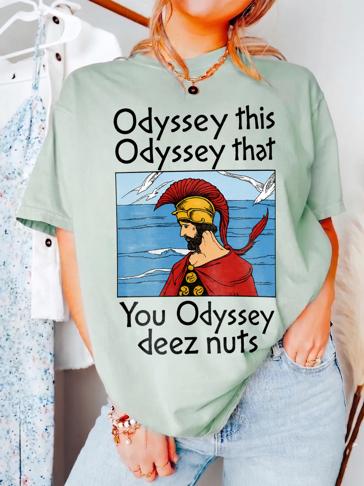 Odyssey This That You Odyssey Deez Nuts Funny Greek Mythology Graphic T-Shirt