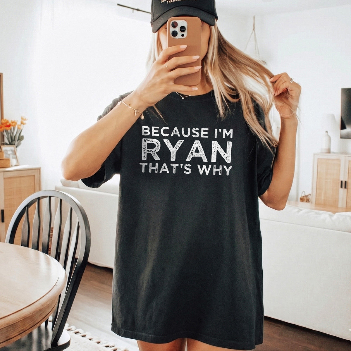Custom Name Shirt Because I'm That's Why Personalized Funny Slogan Tee
