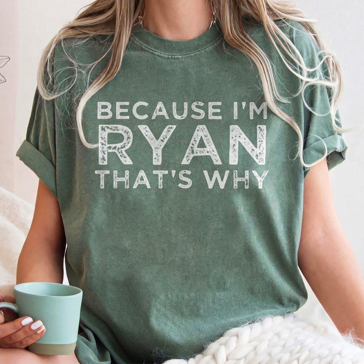 Custom Name Shirt Because I'm That's Why Personalized Funny Slogan Tee