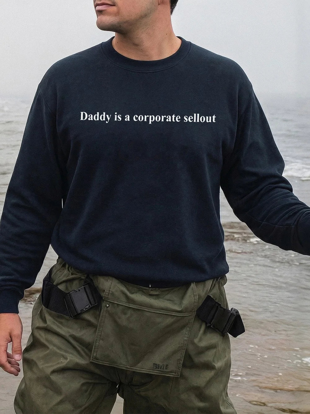Daddy Is A Corporate Sellout T-Shirt Sarcastic Anti-Corporate Humor Graphic Tee