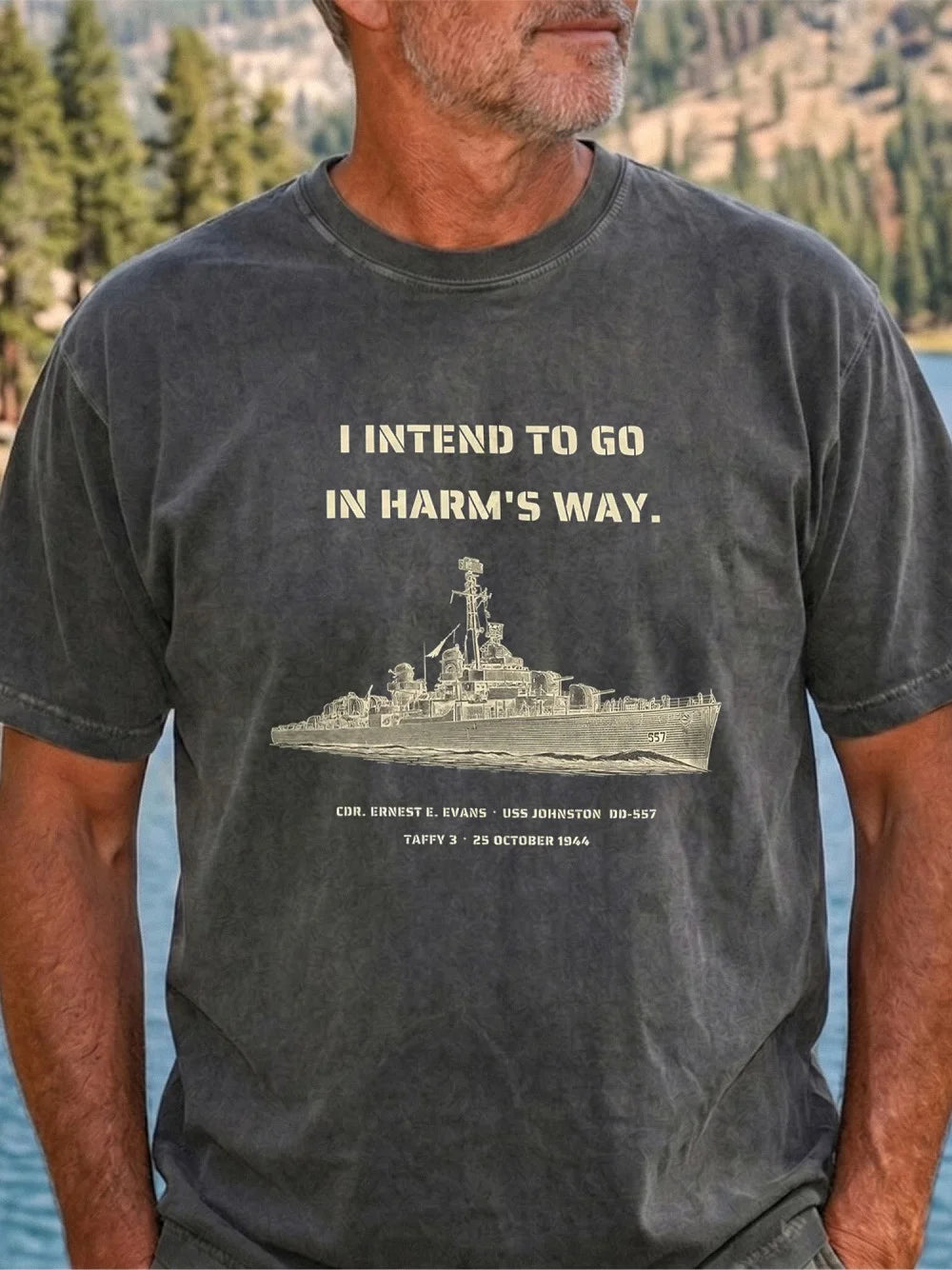 USS Johnston DD-557 Ernest E. Evans WWII Naval History Crewneck Sweatshirt