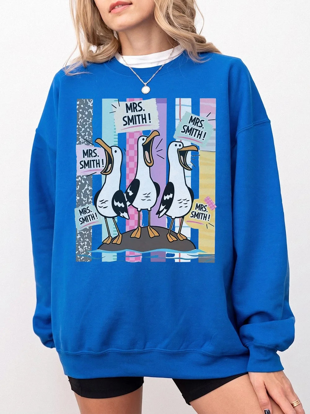 Personalized Seagull Teacher Graphic Tee Custom Funny Bird Shirt Back To School Gift