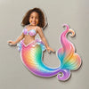 Personalized Kids Photo Fridge Magnet Custom Unicorn Mermaid Princess Character Gift