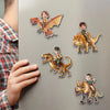 Personalized Kids Photo Dinosaur Fridge Magnet Custom Refrigerator Decor Gift