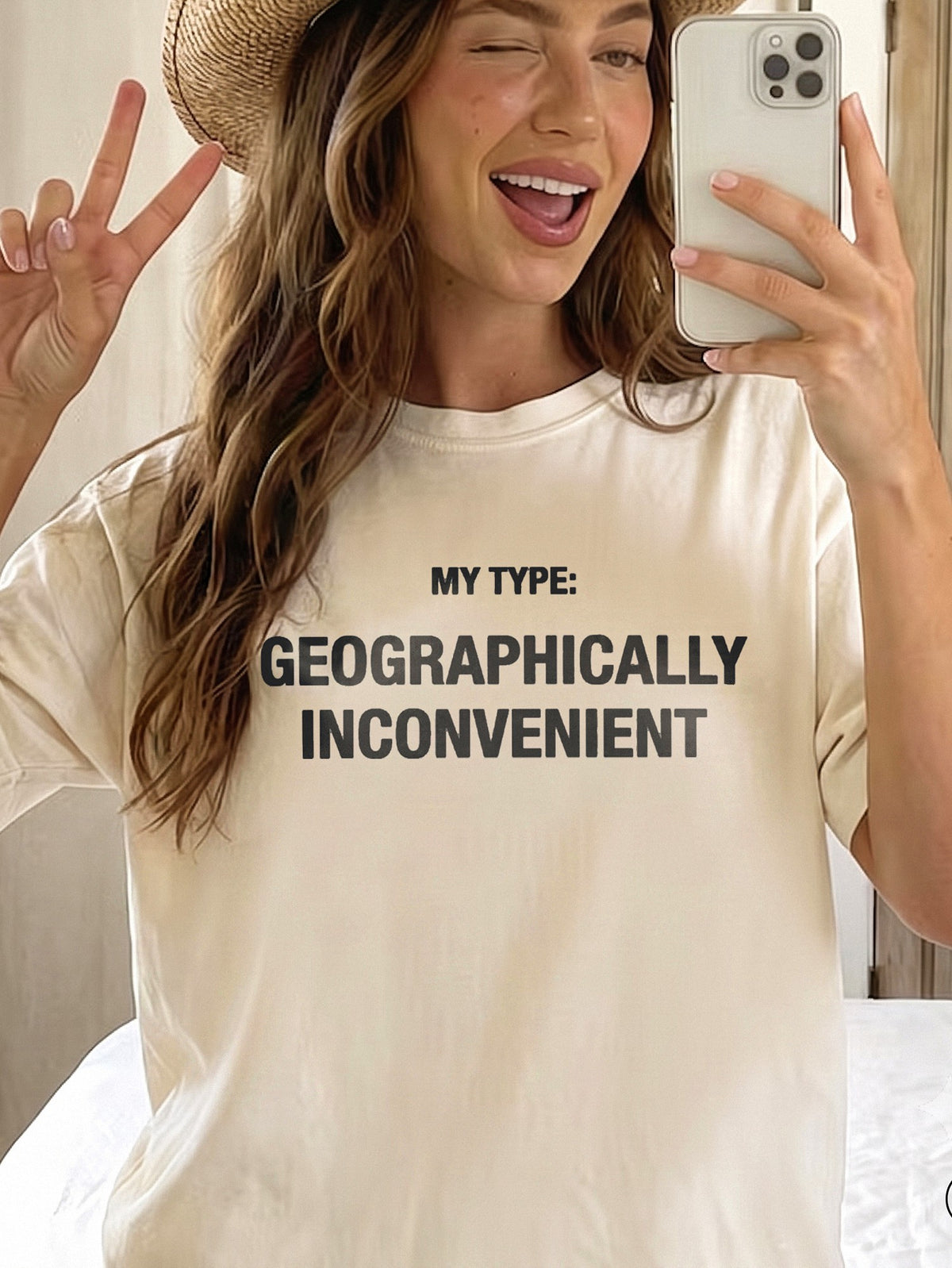 My Type Geographically Inconvenient T-Shirt Funny Long Distance Relationship Graphic Tee