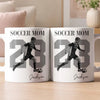Personalized Soccer Mom Mug Custom Player Photo and Jersey Number Coffee Cup