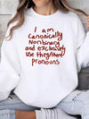 I Am Canonically Nonbinary They Them Pronouns T-Shirt and Sweatshirt Inclusive Pride Apparel
