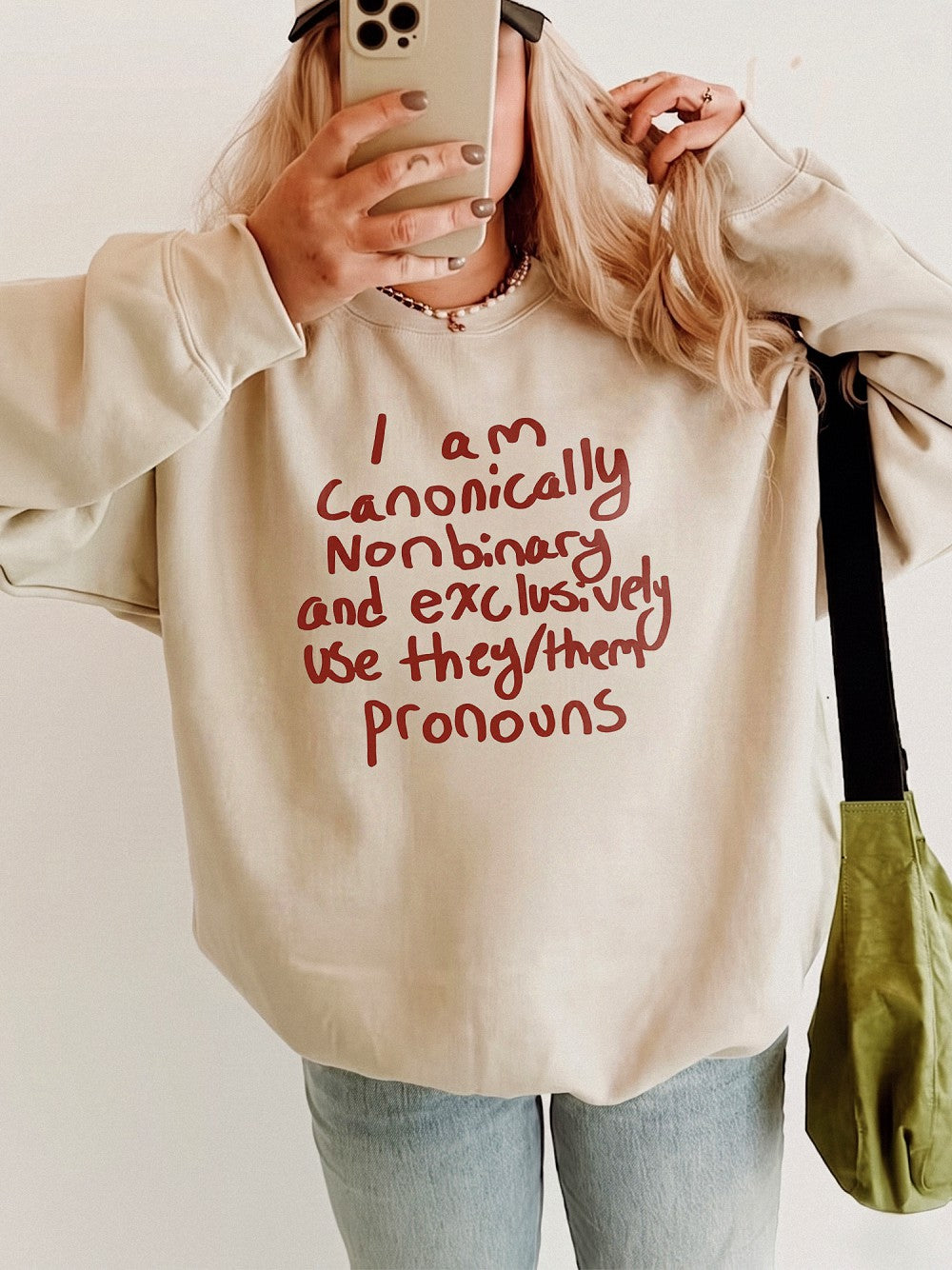 I Am Canonically Nonbinary They Them Pronouns T-Shirt and Sweatshirt Inclusive Pride Apparel