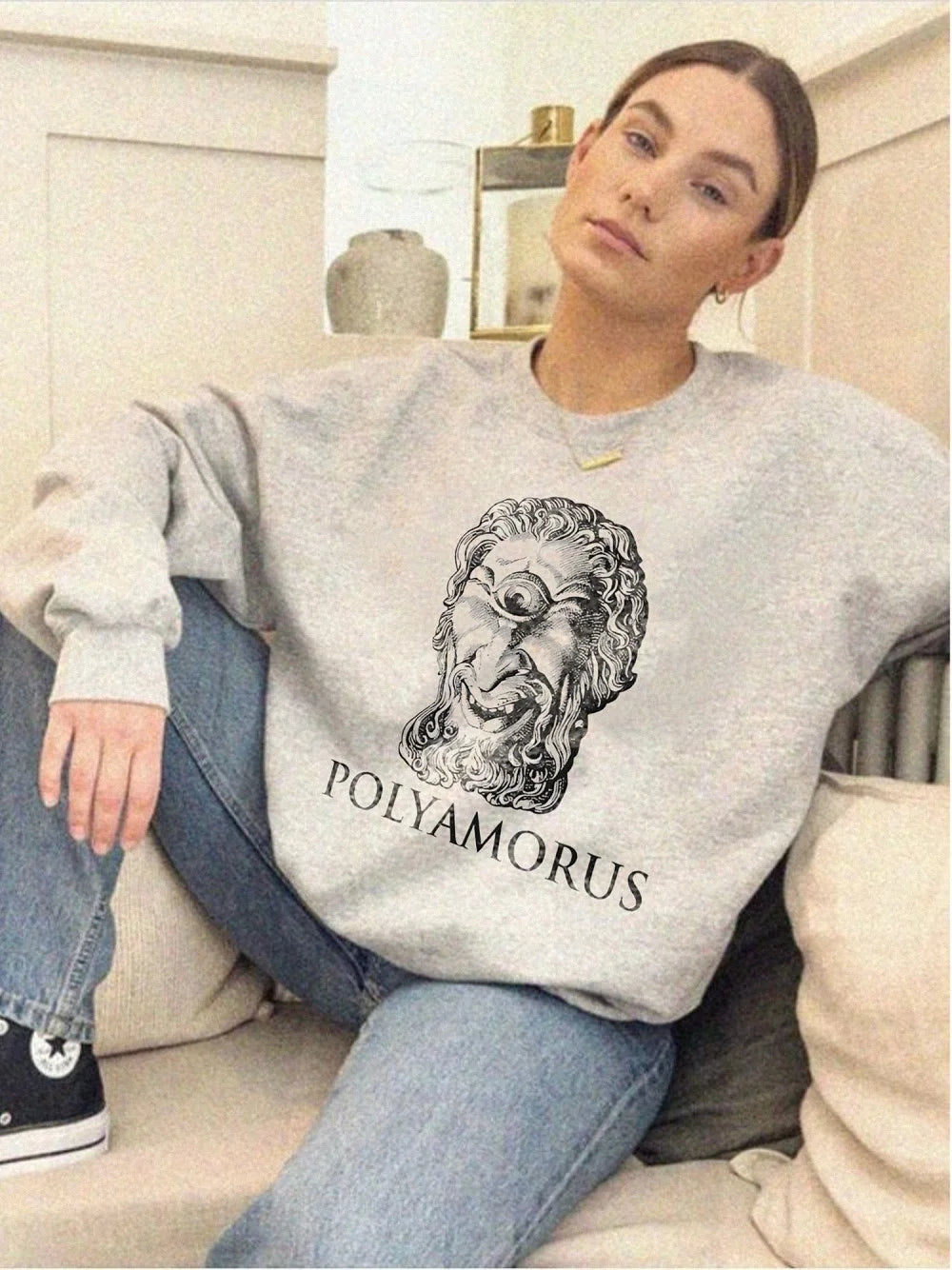 Polyamorus Cyclops Graphic Tee Vintage Greek Mythology T-Shirt