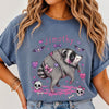 Custom Name Pastel Goth Raccoon T-Shirt Personalized Creepy Cute Animal Graphic Tee