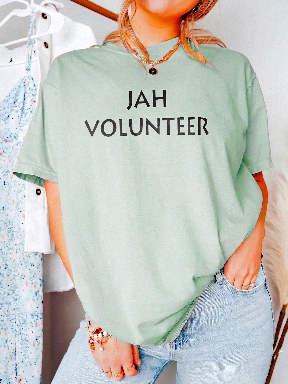 Jah Volunteer T-Shirt Charity Event Community Service Graphic Tee
