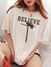 Vintage Believe Bear Utility Pole T-Shirt Funny Wildlife Graphic Tee