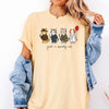 Just A Spooky Cat T-Shirt Cute Horror Movie Cats Graphic Tee Halloween Spooky Season Shirt