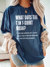 What Does The T In T-Shirt Mean Funny Definition Graphic T-Shirt