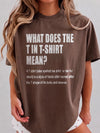 What Does The T In T-Shirt Mean Funny Definition Graphic T-Shirt
