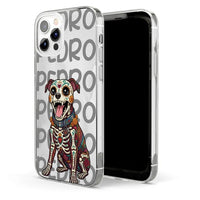 Custom Pet Portrait Sugar Skull Phone Case Personalized Day of the Dead Dog and Cat Calavera Gift