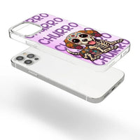 Custom Pet Portrait Sugar Skull Phone Case Personalized Day of the Dead Dog and Cat Calavera Gift