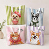 Custom Pet Portrait Tote Bag with Personalized Dog or Cat Name Gift