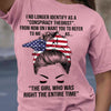 Conspiracy Theorist The Girl Who Was Right T-Shirt Funny Patriotic Messy Bun Tee
