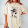 Conspiracy Theorist The Girl Who Was Right T-Shirt Funny Patriotic Messy Bun Tee