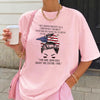 Conspiracy Theorist The Girl Who Was Right T-Shirt Funny Patriotic Messy Bun Tee