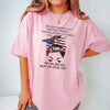 Conspiracy Theorist The Girl Who Was Right T-Shirt Funny Patriotic Messy Bun Tee