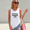 Custom Name National Day Sleeveless Tank Top Personalized Novelty Apparel