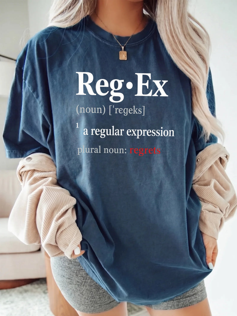 Funny Regex Dictionary Programmer Joke T-Shirt for Software Engineers
