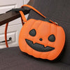 Jack O Lantern Pumpkin Crossbody Bag Cute Halloween Purse with Bat Strap Accents