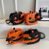 Jack O Lantern Pumpkin Crossbody Bag Cute Halloween Purse with Bat Strap Accents