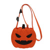 Jack O Lantern Pumpkin Crossbody Bag Cute Halloween Purse with Bat Strap Accents