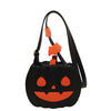 Jack O Lantern Pumpkin Crossbody Bag Cute Halloween Purse with Bat Strap Accents
