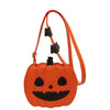 Jack O Lantern Pumpkin Crossbody Bag Cute Halloween Purse with Bat Strap Accents