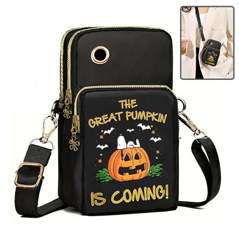 The Great Pumpkin Is Coming Cartoon Halloween Crossbody Bag Fall Festival Purse Gift for Women