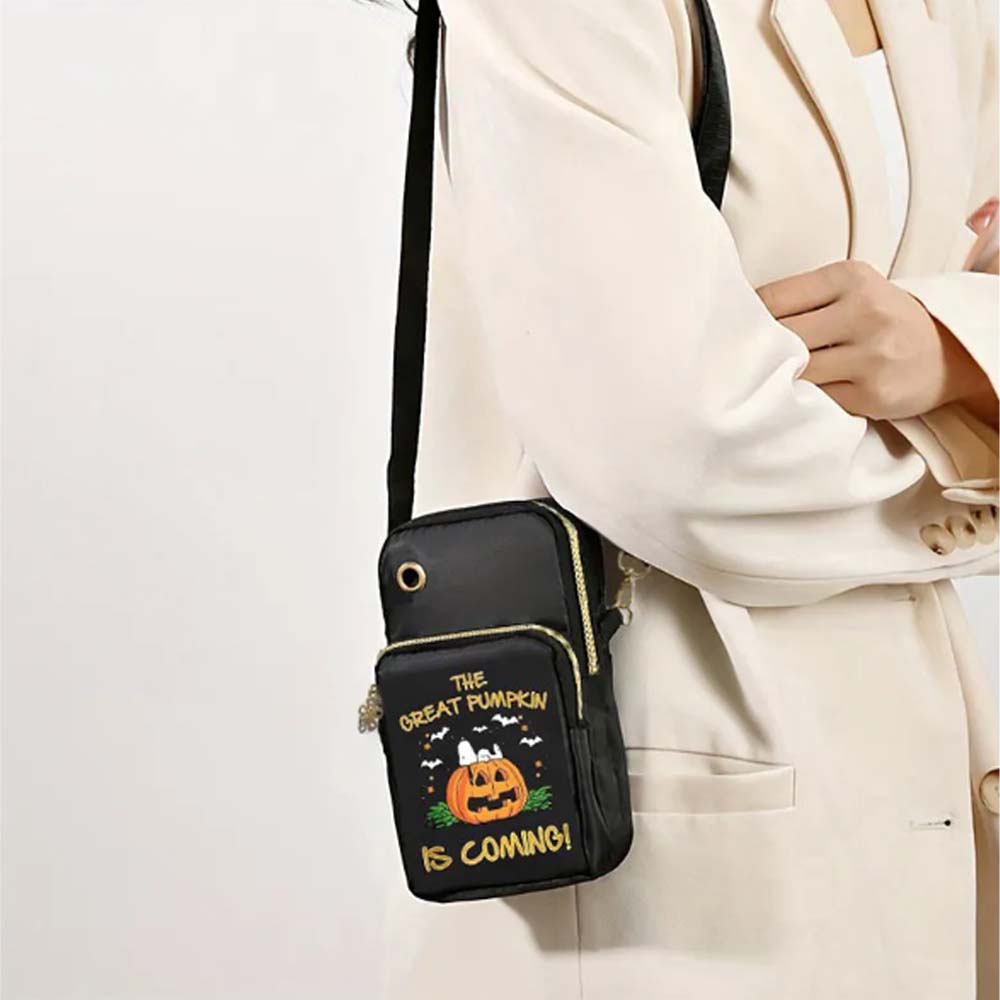 The Great Pumpkin Is Coming Cartoon Halloween Crossbody Bag Fall Festival Purse Gift for Women