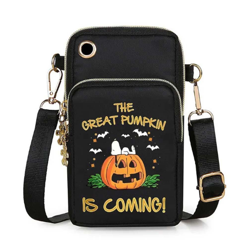 The Great Pumpkin Is Coming Cartoon Halloween Crossbody Bag Fall Festival Purse Gift for Women