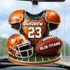 Personalized Football Player Name and Number Car Hanging Ornament Team Gift