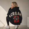 Scream Skeleton Horror Graphic Hoodie Unisex Grunge Streetwear