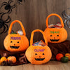 Personalized Kids Halloween Plush Basket Soft Trick or Treat Candy Bag