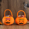 Personalized Kids Halloween Plush Basket Soft Trick or Treat Candy Bag