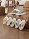 Cute Dog Face Plush House Slippers Kawaii Animal Indoor Footwear
