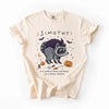 Cute Witchy Raccoon Personalized T-Shirt Spooky Halloween Animal Apparel