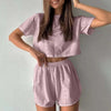 White Eyelet Summer Vacation Two Piece Skirt Set for Women